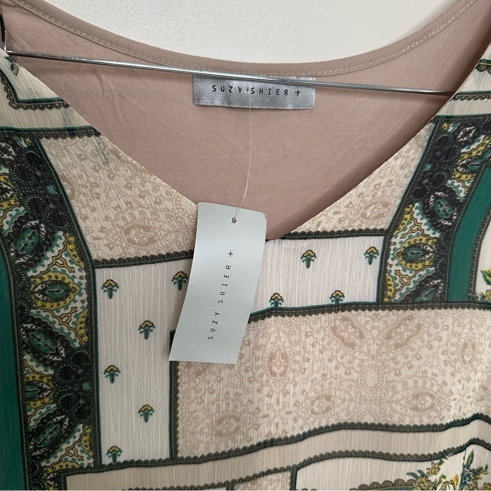 NWT Suzy Shier geometric Top women’s size XXL - Picture 2 of 5